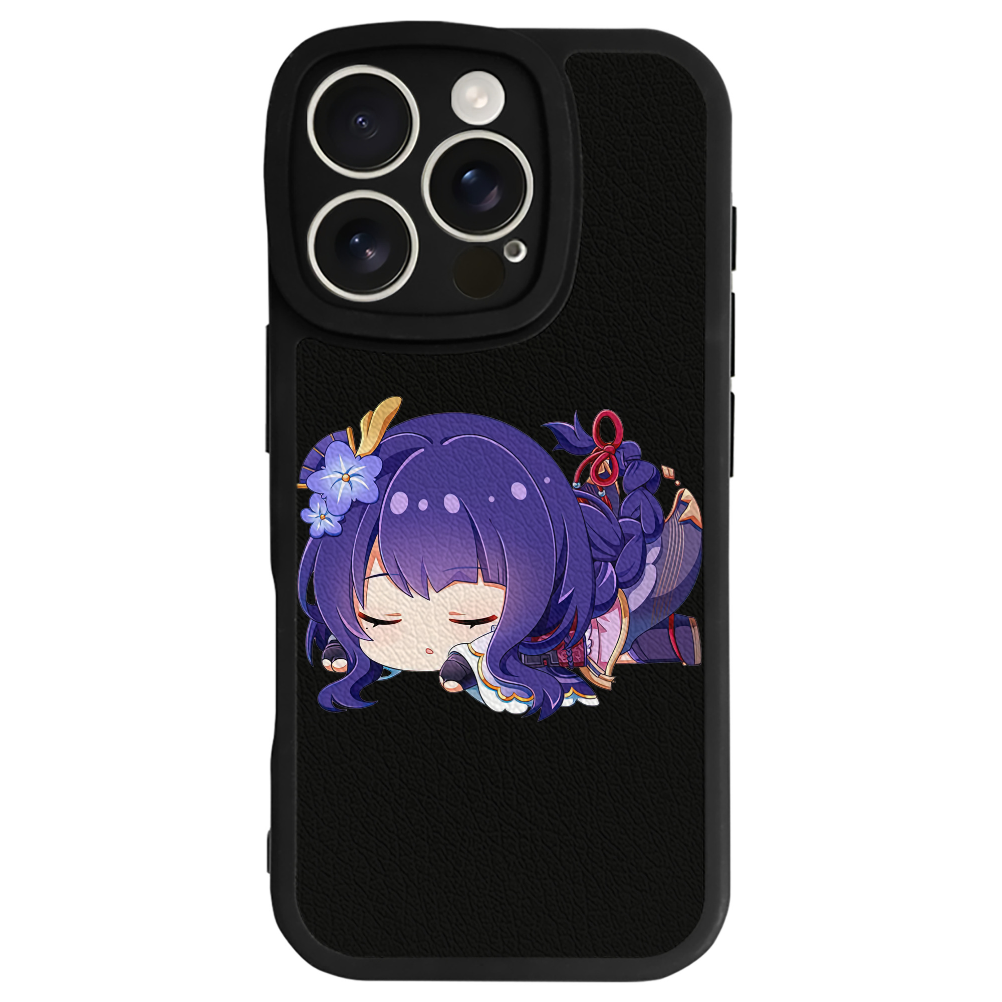 げんし神 雷電将軍 らいでんしょうぐん genshin Raiden Shogun 【iPhone 16シリーズ対応】シリコンスマホケース（レザー調） 材質：シリコン